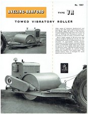 AVELING BARFORD VR SERIES TOWED VIBRATORY ROLLER 1961 SALES BROCHURE