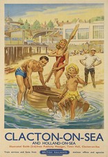 Vintage Railway Poster Clacton