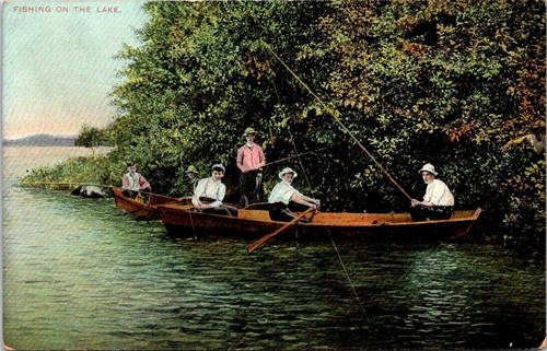 Fishing the lake - lake, boats