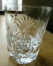 Reduced Waterford Crystal Whiskey  Tumbler Ashling Pattern signed vgc