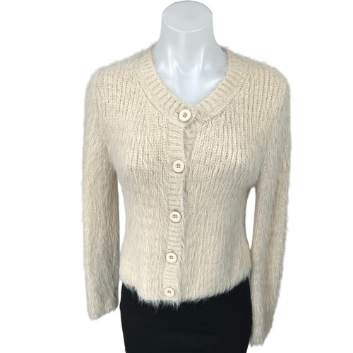 Zara cream faux fur fuzzy - cream, long