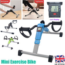 Mini Exercise Bike Pedal Exerciser Arm Leg Cycle Machine Adjustable Resistance