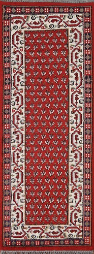 Red wool runner rug 2x6 - ft,