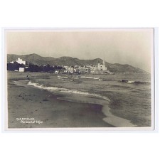 BARCELONA The Beach at Sitjes - Vintage Photograph c1930's