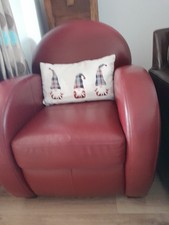Red Leather Chair by NEXT Good Condition Collection Only, Smoke Free