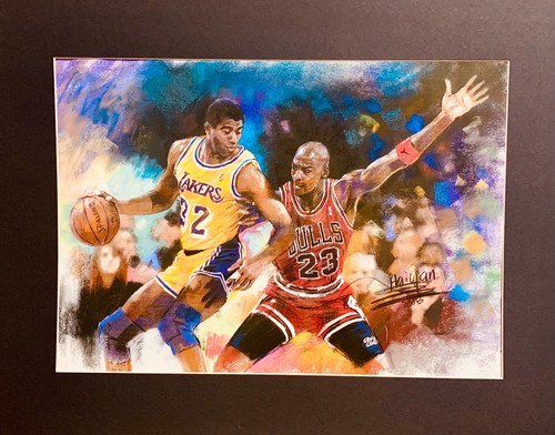 Michael jordan guarding magic - jordan,
