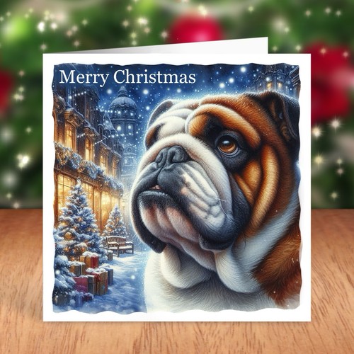 English bulldog dog christmas - english,