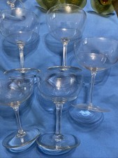 5 X  Vintage  Fine Champagne Coup  / Glasses