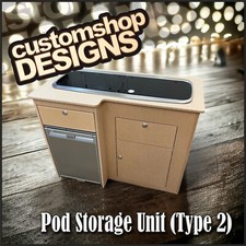 Campervan Pod / Kitchen Flat Pack 'A Grade' HDF / MDF Storage Unit (Type 2)