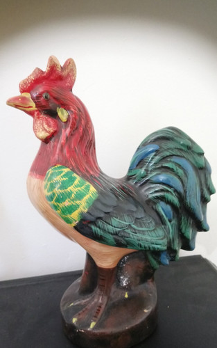 Pair pottery chickens - of,