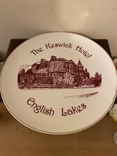 Wedgwood Plate Keswick Hotel Lake District Holiday Souvenir. Vintage Rare Item