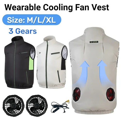 Cooling vest ice - cooling, fan