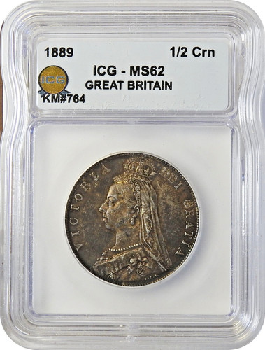 1889 great britain silver 2 - britain, 1/2