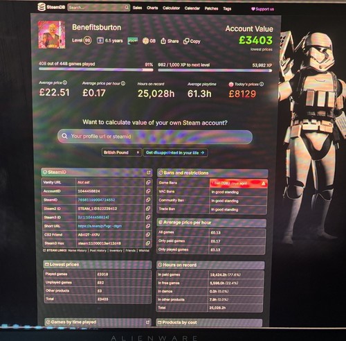 Year steam account 3000 - 6.5,
