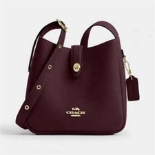 Coach burgundy pebbled - burgundy,