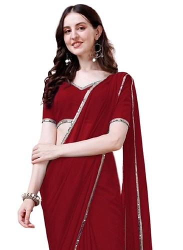 Ready wear maroon georgette - maroon,
