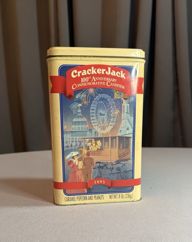 Vintage cracker jack 1993 tin - vintage,