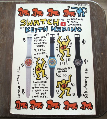 1986 keith haring - haring, swatch