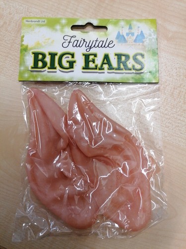 Instant rubber elf pointy ears - rubber,
