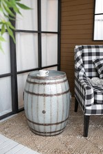 Drum Side Table | 22.5"x22.5"x26" | Compact & Stylish Home Decor
