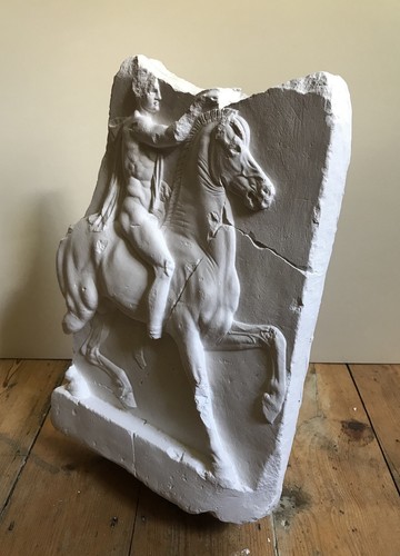 Greek horseman plaster cast - greek,