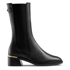 Russell & Bromley GALLOP Black Leather Heel Clip Chelsea Boot Size EU 38 UK 5