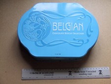 VINTAGE BELGIAN CHOCOLATE BISCUIT SELECTION EMPTY TIN 2009 29 x 21 x 5 CM