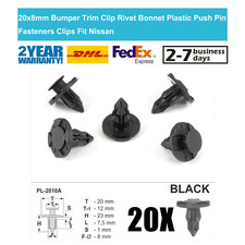 20x8mm Bumper Trim Clip Rivet