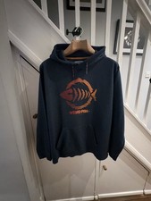 Weird Fish Navy Blue Cotton