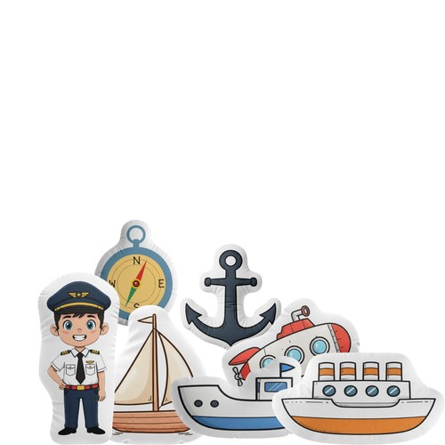 7pc nautical themed - 7pc, play
