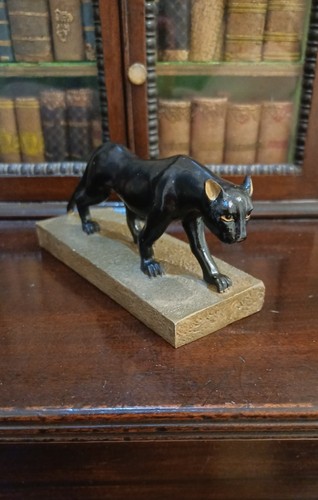 Vintage black panther figurine - black,
