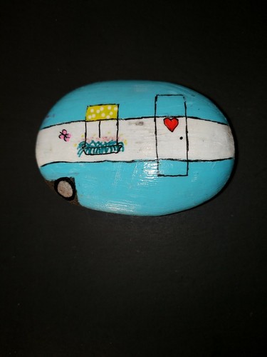 Rock art travel trailer - rock,