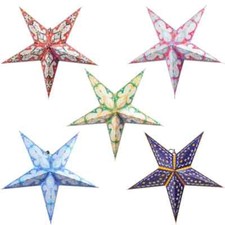 60cm STAR Hanging Ceiling Lamp Shade Party Paper Lantern Christmas Decor Gift UK