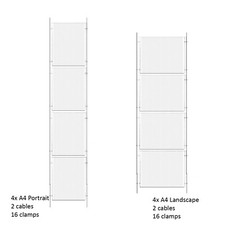 1x4 A4 Poster Cable Display