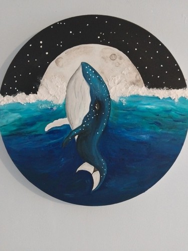 Original whale acrylic - original,