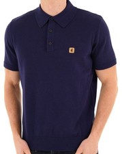 Gabicci Vintage Jackson Knit Polo Storm Blue