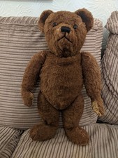 ANTIQUE VINTAGE C1940 BROWN FARNELL BEAR WOOL AND MOHAIR MIX 19-20 INCHES APPROX