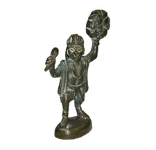 Vintage Small Bronze Hanuman Monkey Figurine Hindu God Statue Miniature