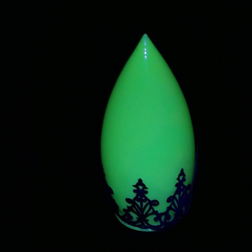 Antique vaseline glass - glass, lamp