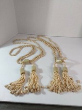 Rare Beige Cream Glass Beaded