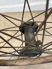 Antique Bicycle Wooden Wheel W/Brass Hub- Pony Cart, Bicycle,Wagon,