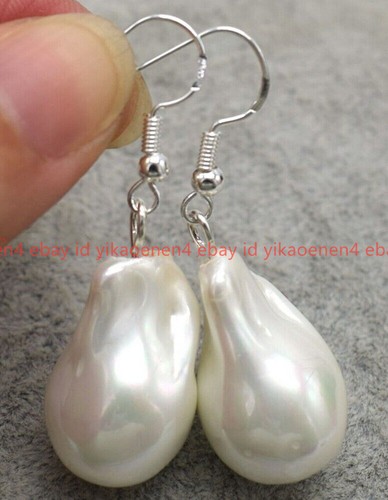 Huge 16x18mm white baroque - huge,
