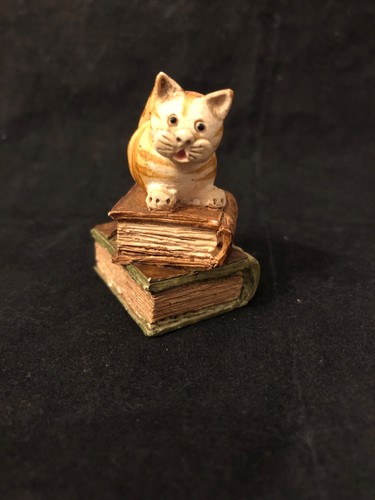 Bookworm cat figurine from - bookworm",