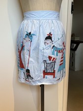 Vintage 1950s Print Half Apron