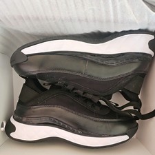 Trainers elastic Sports Shoes Running  black white  designer inspired size 5