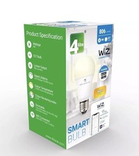 4lite WiZ Connected A60 E27 Smart Bulb WW WiFi/BLE