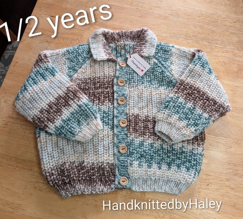 Hand knitted boys cardigan - boys, age