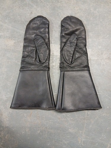 Leather motorcycle mittens - leather,