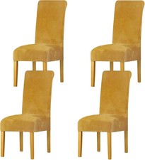 LANSHENG Dining Chair Covers Set of 4, Stretch High Back Chair Seat Protector Sl