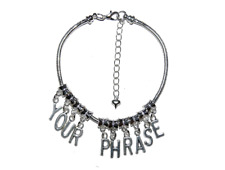 Custom Hotwife Choose 'YOUR PHRASE' Euro Anklet Ankle Chain Slut Wife Jewellery